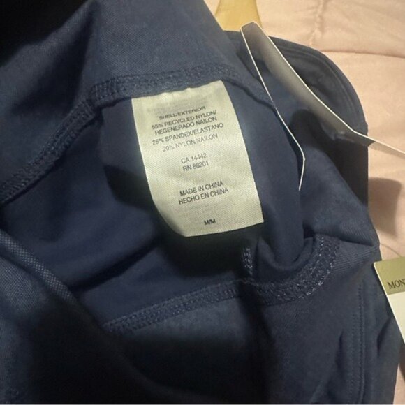 Mondetta Performance Luxury High Waist Leggings Navy Blue Size M Activewear - Picture 9 of 11